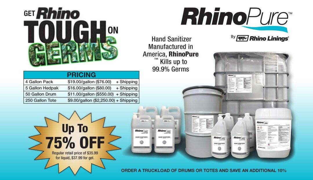 RhinoPure Hand Sanitizer 75% Off