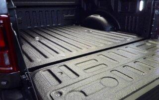 Truck bed sprayed with Rhino Lining